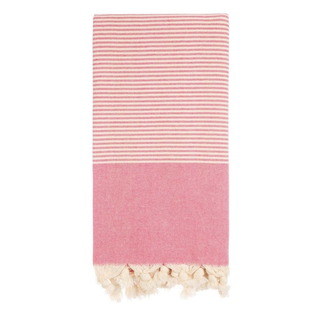 SOLD OUT -  Sand Free Pink 100% Turkish Cotton Beach Bath Towel - Picture 2 of 2